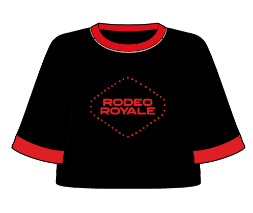 Ladies Rodeo Royale Oversize Crop Jersey Tee