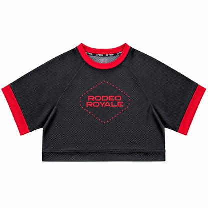 Ladies Rodeo Royale Oversize Crop Jersey Tee