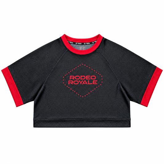 Ladies Rodeo Royale Oversize Crop Jersey Tee