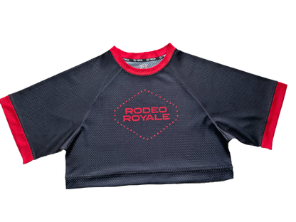 Ladies Rodeo Royale Oversize Crop Jersey Tee