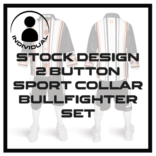 Stock Design 2 Button Sport Collar Bullfighter Set